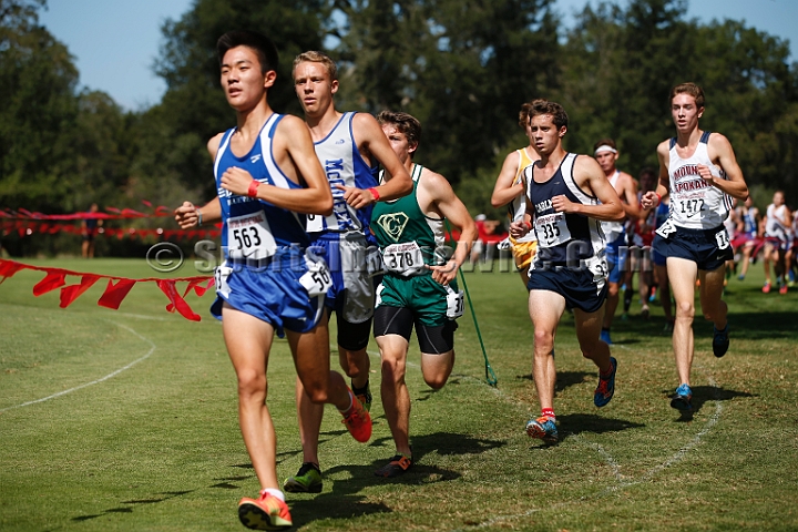 2014StanfordSeededBoys-360.JPG - Seeded boys race at the Stanford Invitational, September 27, Stanford Golf Course, Stanford, California.